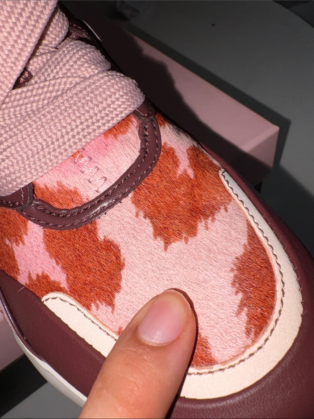 kate spade Pink, Burgundy & Orange Chunky Platform Sneakers - Picture 6 of 10